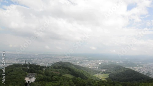 Sapporo City view , seen from mount moiwa, Hokkaido, Japan