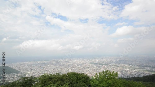 Sapporo City view , seen from mount moiwa, Hokkaido, Japan