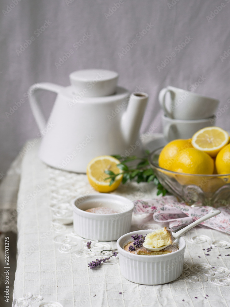 Citrus pudding with lavender Citrus pudding with lavender