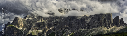 Landscape of mountains in wet season