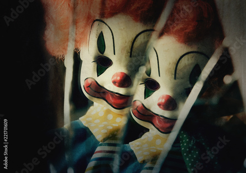 Evil Possessed Scary Clown Toy Doll
