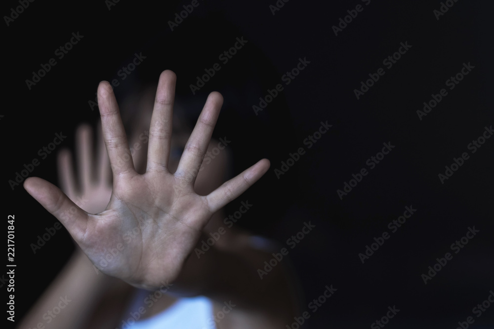 Fototapeta premium Stop violence and abused children