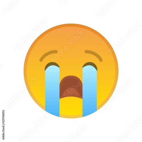 Emoticon - Crying stock illustration. Illustration of yellow - 8727402