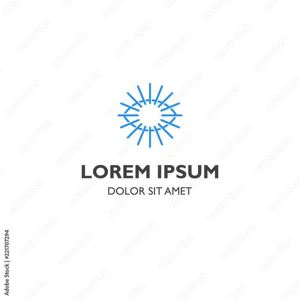 Vision eye burst vector logo icon template Vision eye burst vector logo icon template