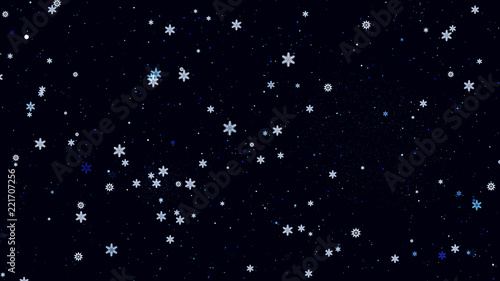 Beautiful festive background with snowflakes