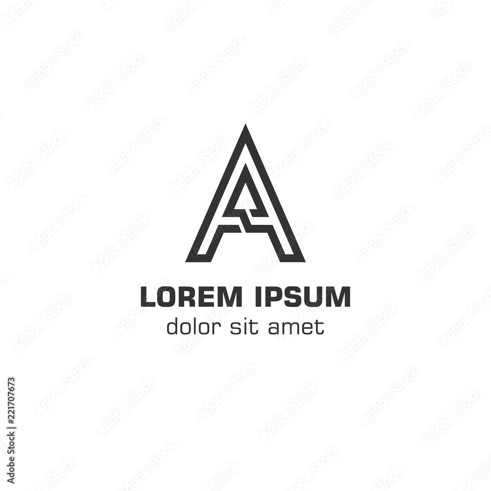 Initial letter A logo Initial letter A logo