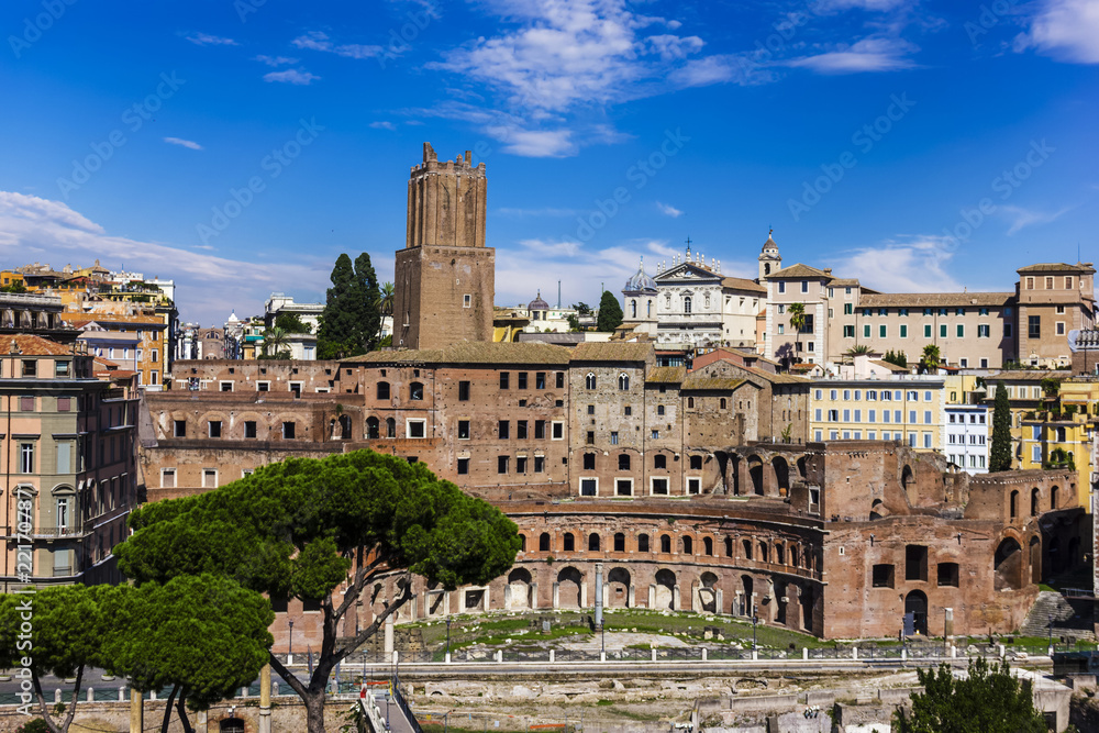 View on Trajan's Forum in Rome