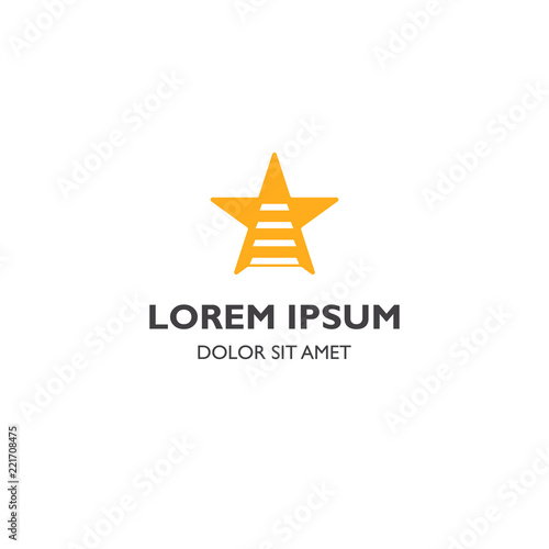 Stairs dream star, get dream logo icon