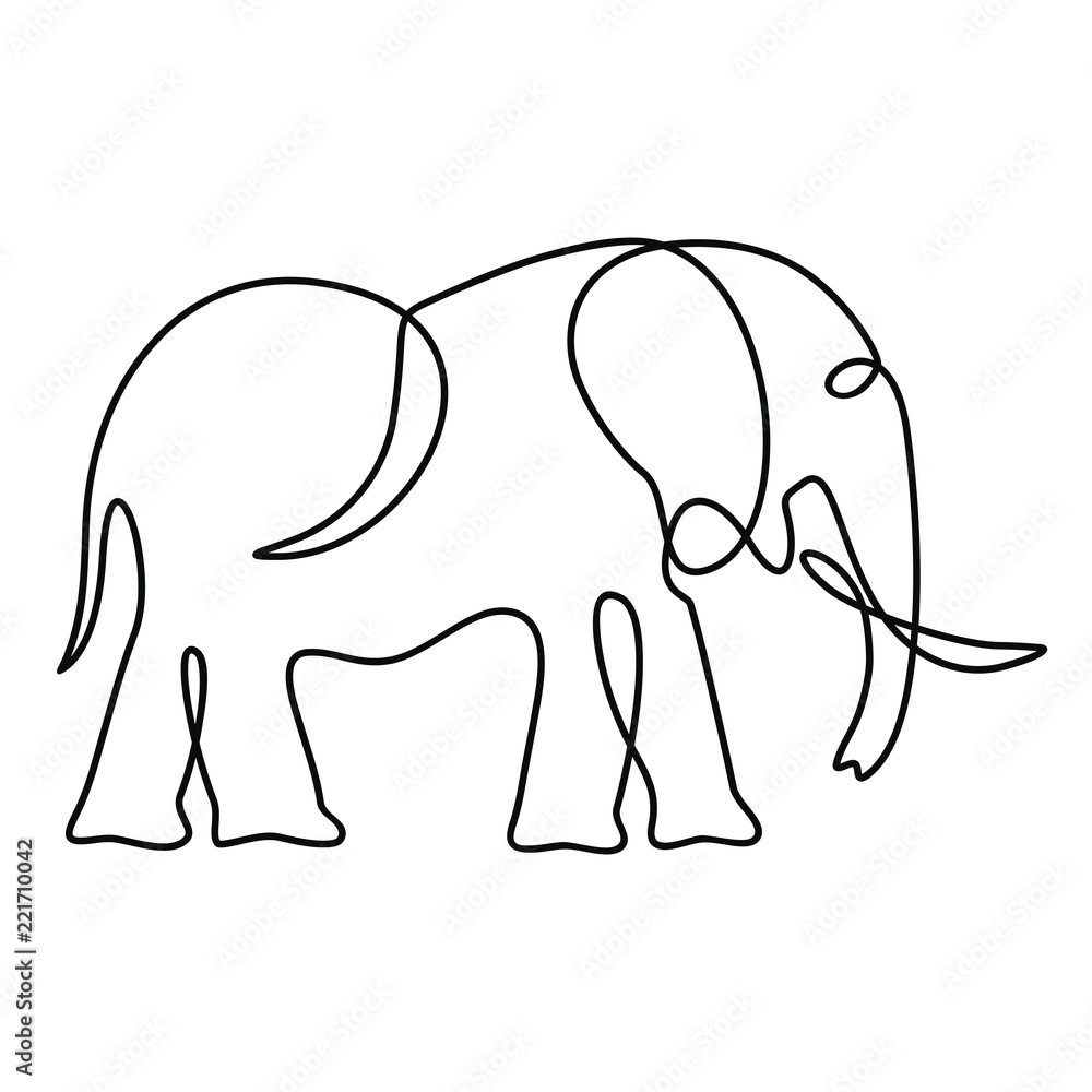 Obraz premium One continuous line drawing isolated on white background.