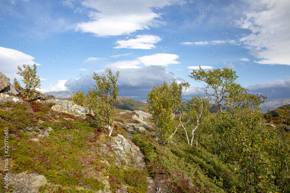 Wanderlust in the mountains of Bronnoy municipality Northern Norway