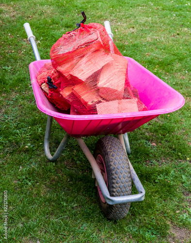 Pink Wheel Barrow photo