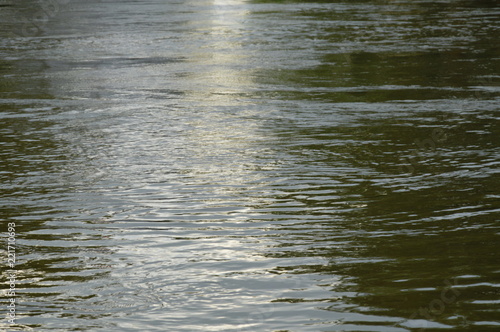 water run through river in rainy season