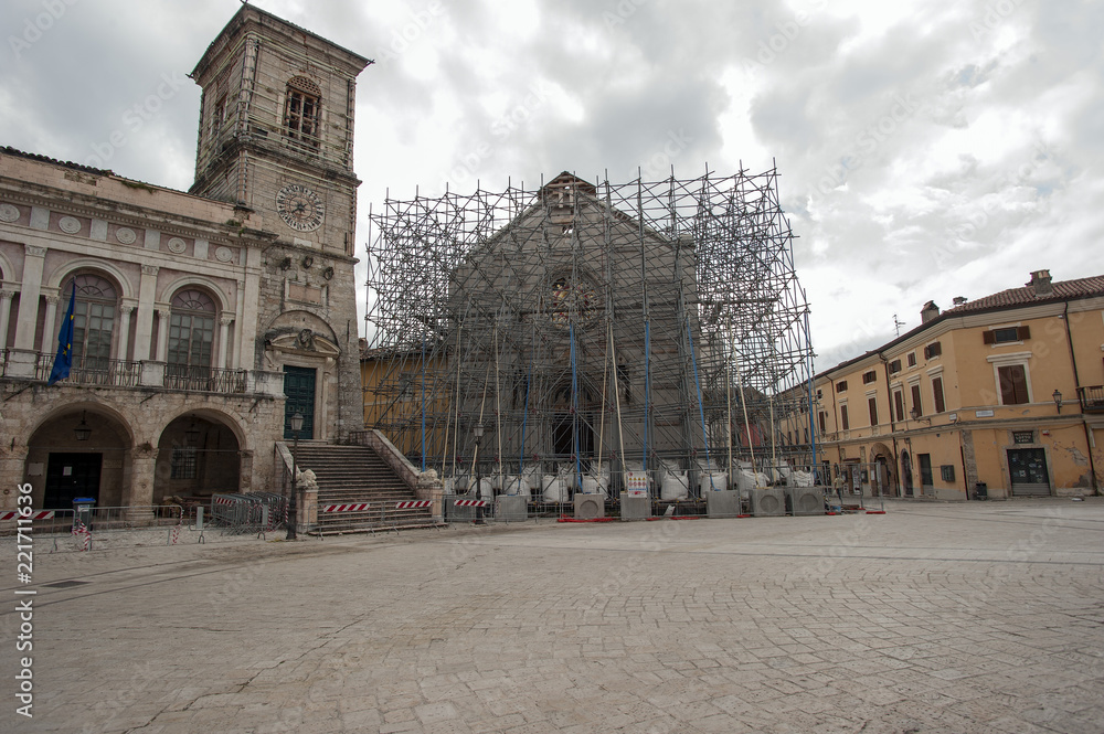 Norcia, devastated by the earthquake.