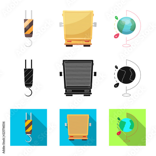 Isolated object of goods and cargo icon. Collection of goods and warehouse vector icon for stock.