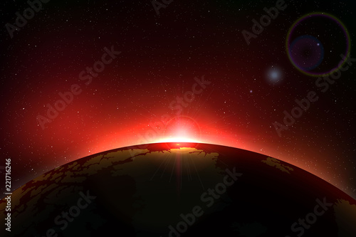 Planet earth sunrise