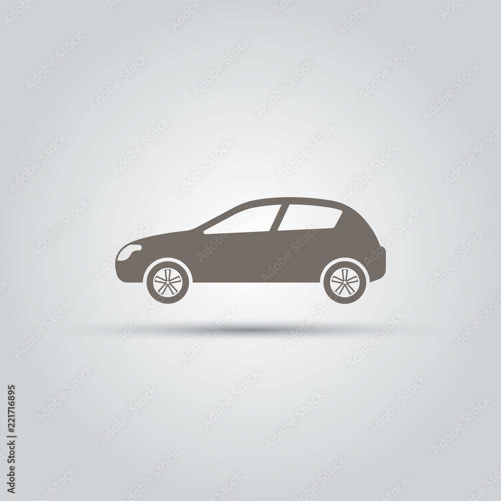 Car isolated vector silhouette icon