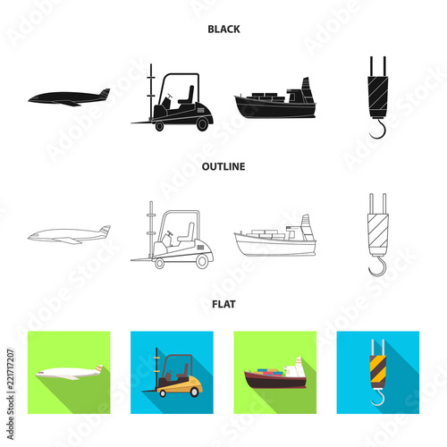 Vector design of goods and cargo symbol. Collection of goods and warehouse vector icon for stock.