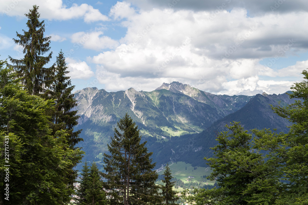 View of the Nebelhorn Mountain. Bavaria. Germany.
