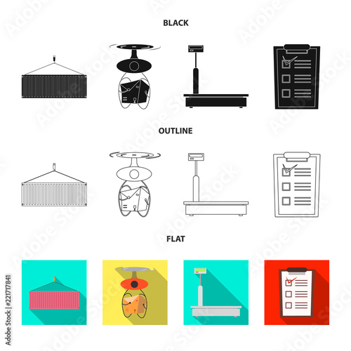 Isolated object of goods and cargo logo. Collection of goods and warehouse stock vector illustration.