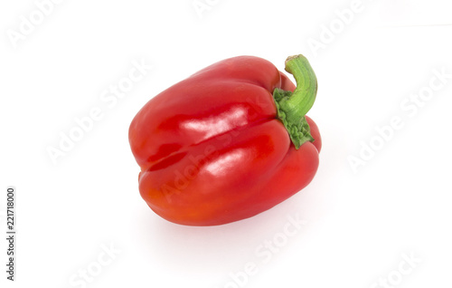 red bell pepper and knife