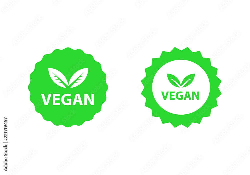 Vegan logos collection set, organic bio logos or signs. Raw, healthy food badges, tags set for cafe, restaurants, products packaging etc. Vector vegan sticker icons templates set. Vegan logos collection set, organic bio logos or signs. Raw, healthy food badges, tags set for cafe, restaurants, products packaging etc. Vector vegan sticker icons templates set.