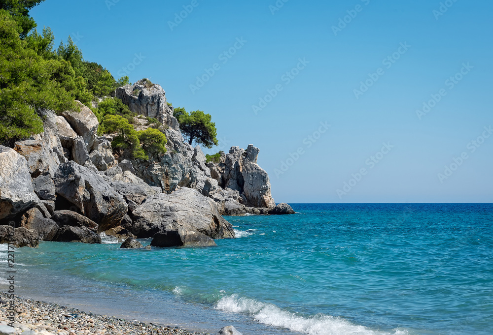 Beautifull cliff on Sithonia Island, Greece