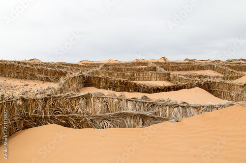 Sand trap in the desert  in Morocco photo