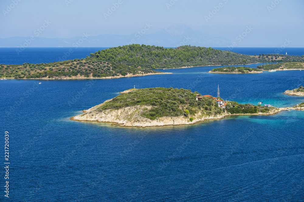Aerial view on sithonian islands, Greece