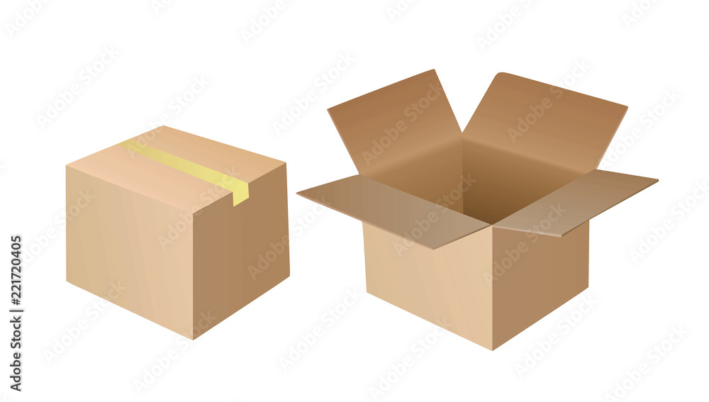 Cardboard box. vector illustration Cardboard box. vector illustration
