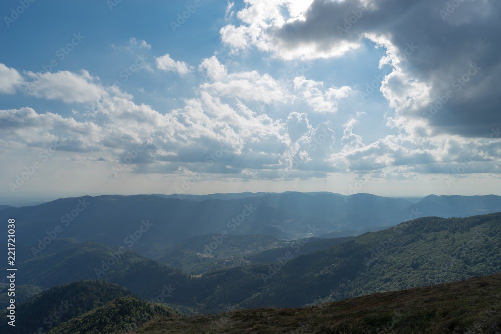 La route des Crètes en Alsace, France - 08 21 2018: Le grand ballon