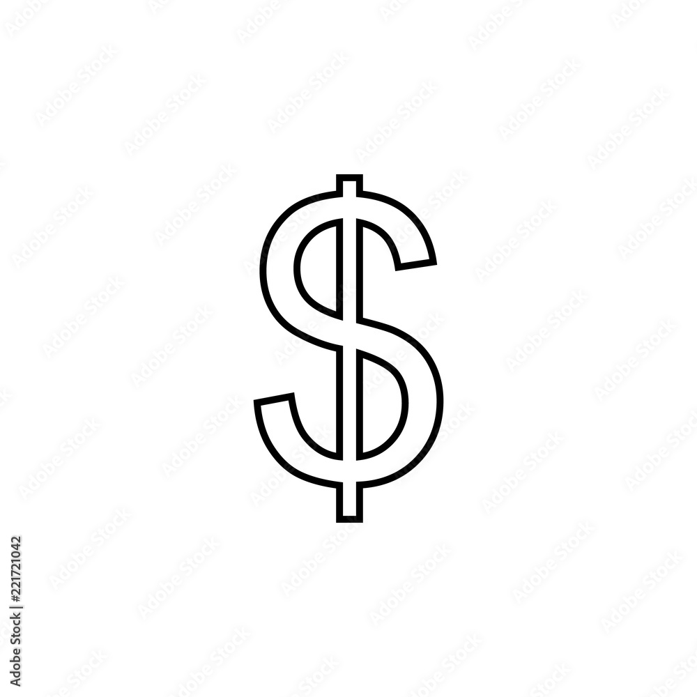 dollar icon. Element of business icon for mobile concept and web apps. Thin line dollar icon can be used for web and mobile dollar icon. Element of business icon for mobile concept and web apps. Thin line dollar icon can be used for web and mobile