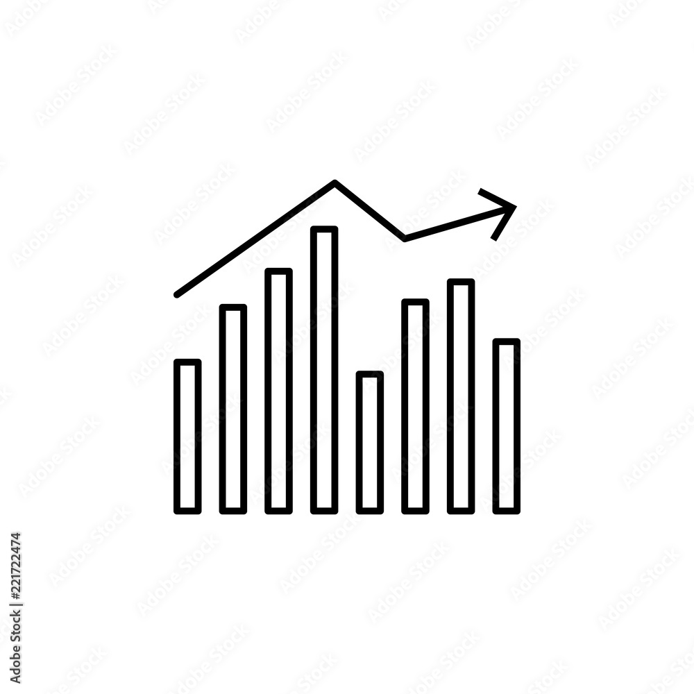 up arrow graph icon. Element of business icon for mobile concept and web apps. Thin line up arrow graph icon can be used for web and mobile up arrow graph icon. Element of business icon for mobile concept and web apps. Thin line up arrow graph icon can be used for web and mobile