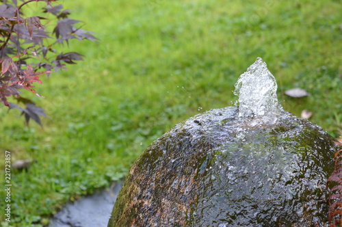 a stone fountain