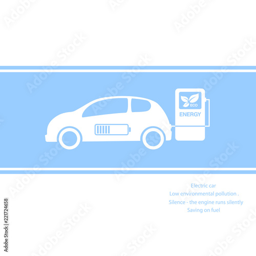 Electric car sign .Ecological transport.