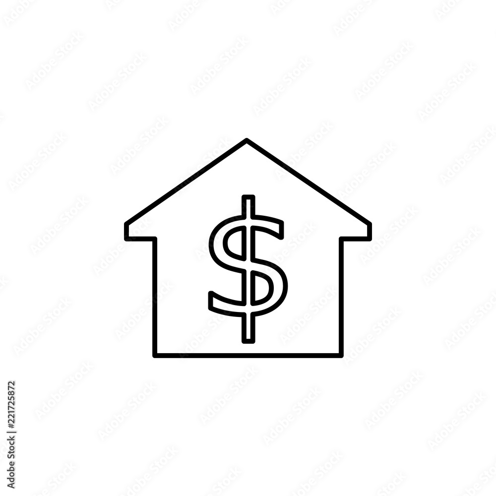 house price icon. Element of building and landmark outline icon for mobile concept and web apps. Thin line house price icon can be used for web and mobile house price icon. Element of building and landmark outline icon for mobile concept and web apps. Thin line house price icon can be used for web and mobile