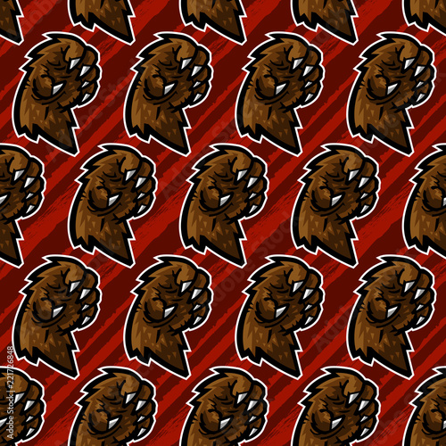 Grizzly bear claw vector illustration