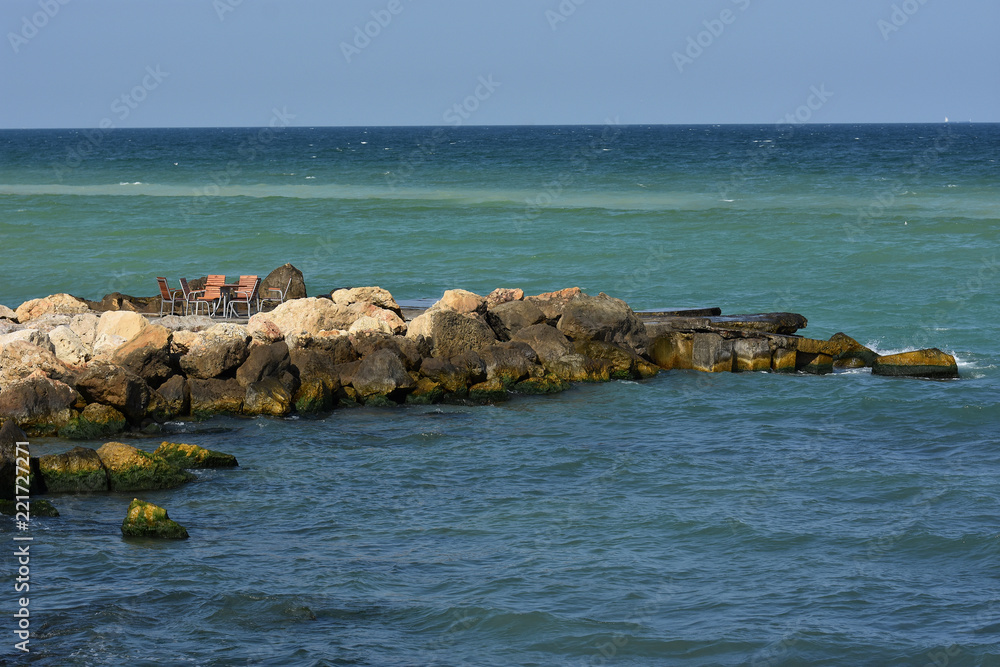 Φωτογραφία Summer relax on the shore of the Black sea at Costinesti , Romania