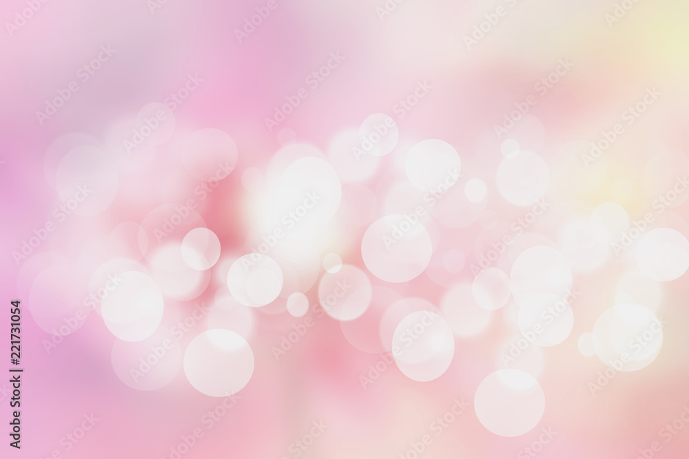 Pink bright abstract Bokeh, colorful gradient defocused and pastel colored. Beautiful texture.