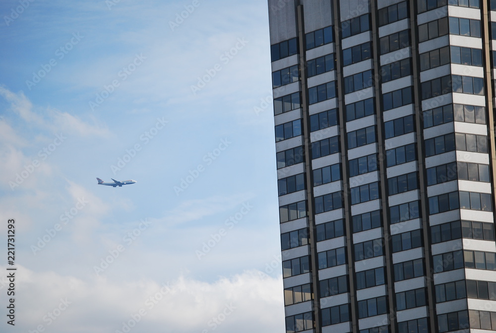 Aircraft and building landscape