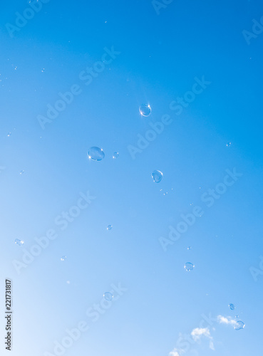 Fototapeta Naklejka Na Ścianę i Meble -  flying bubbles in the sky