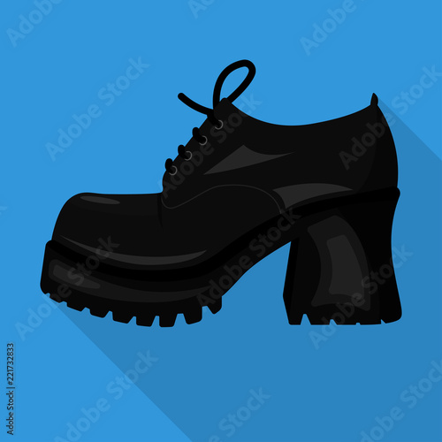 chunky isolated flat icon woman shoes vector