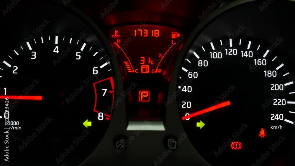 Automobile digital speed meter is warning signal Automobile digital speed meter is warning signal