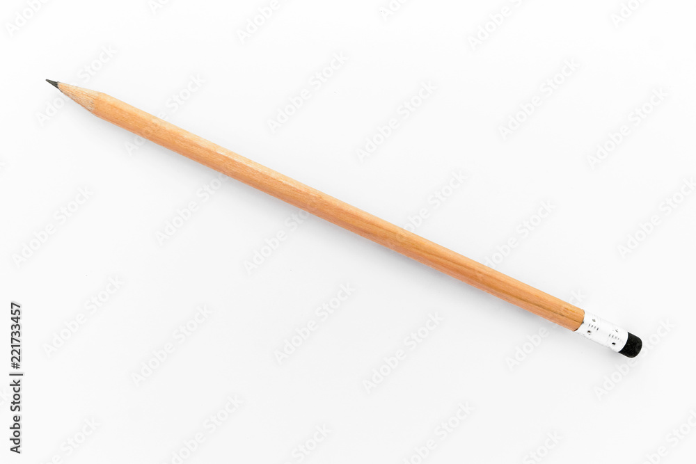 Fototapeta premium Wood pencil isolated on a white background