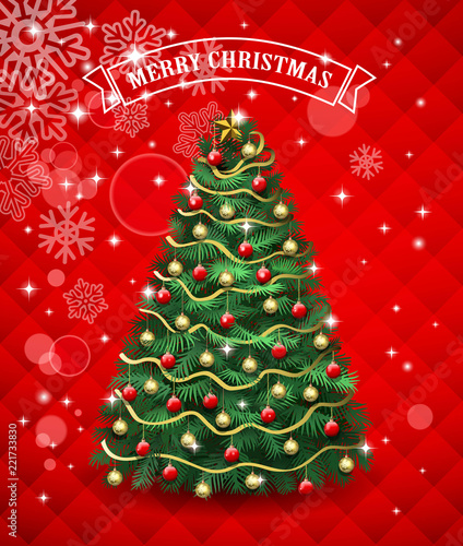 bright Christmas tree card