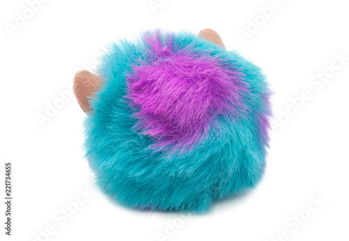 Fur ball isolated on a white background