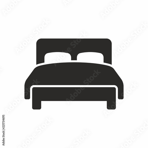 Fotografie, Obraz Double bed vector icon