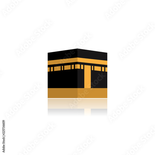 Kaaba in flat style isolated