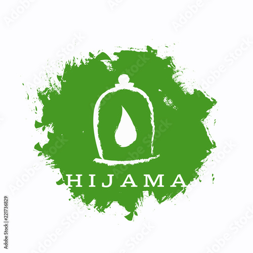 Hidjama logo. Logo for hadjam - person who make bloodletting