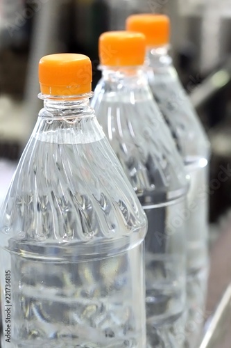 Production of drinking water in plastic bottles