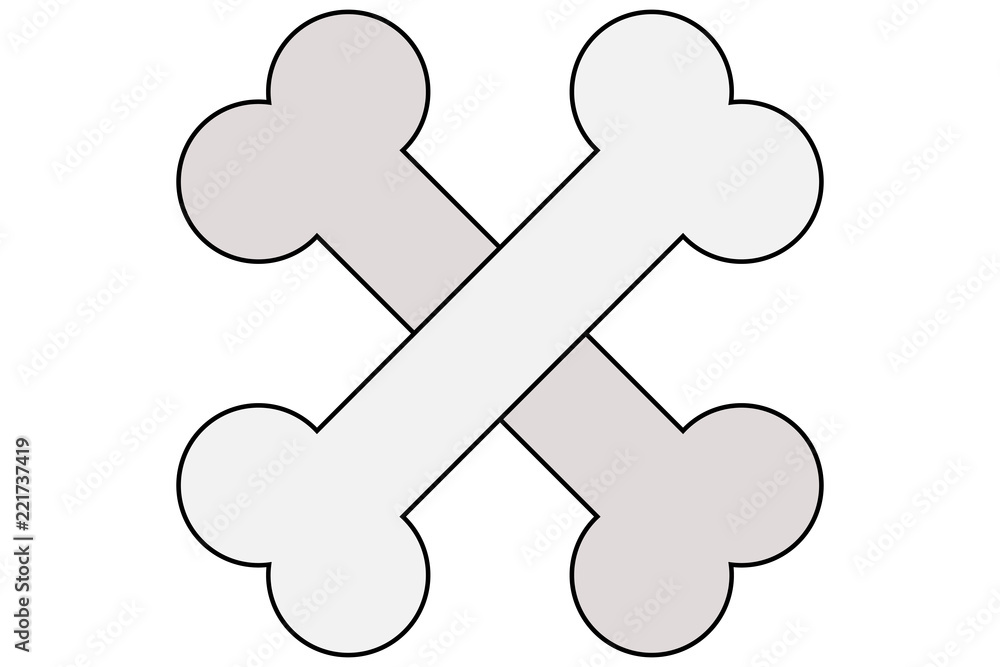 Huesos sobre fondo blanco. Huesos sobre fondo blanco.